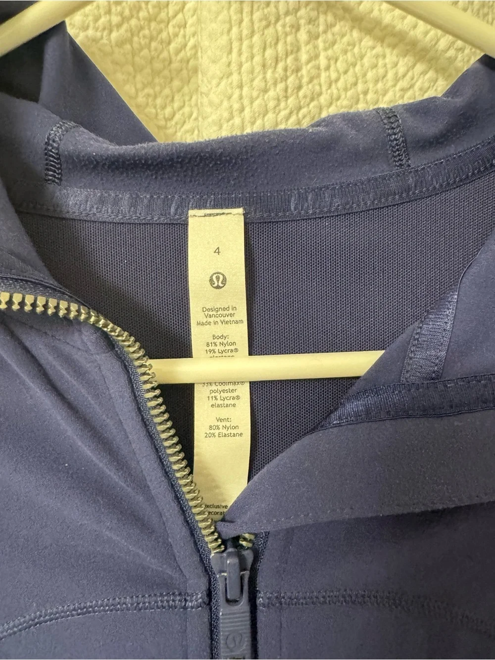 lululemon athletica Navy Blue Full-Zip Hooded Jacket